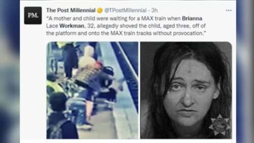 Brianna Lace Workman Pushes 3 Yr Old Onto MTA Portland Tracks